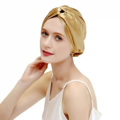 Custom Logo Sleeping Mulberry Silk Soft Bonnet for Sleeping Cap