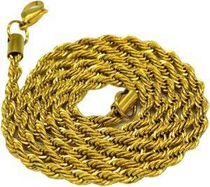 Stainless Steel Non-Tarnish Rope Chain in PVD Plating for Necklace