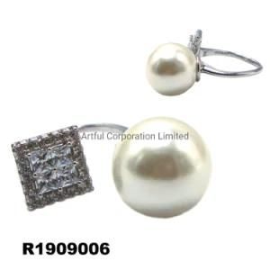New Fashion Ring/Silver Jewelry/Pearl Ring/Cubic Zircon Ring