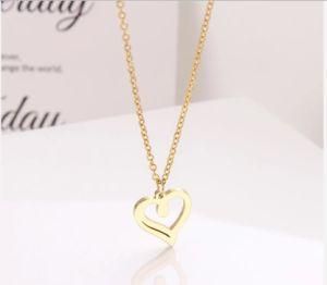 2021 Latest Product Hollow Heart Choker Chain Pendant Gold Necklaces