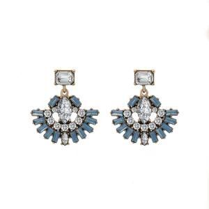 Fashion Imitation Jewelry Art Deco Women Korean Art Deco Crystal Stud Earrings