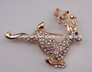 Fashion Jewelry-Deer Shaped Alloy Brooch