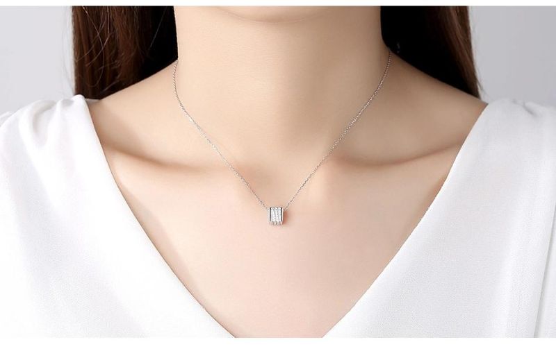 Moissanite Bling Bling Cubic Zircon Charm Necklace for Women
