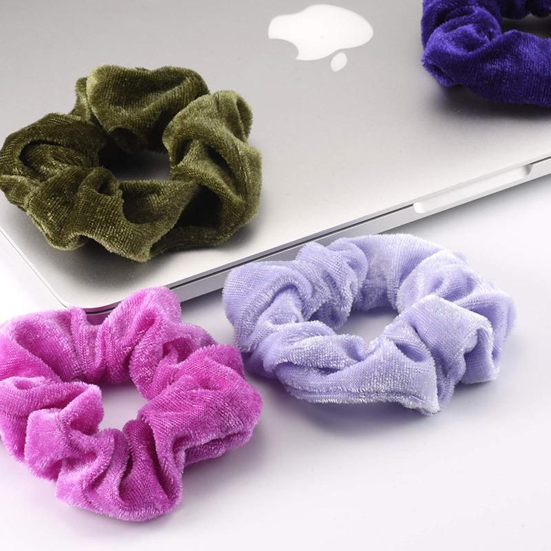 Great Gift Tiaras 60 PCS Premium Velvet Hair Scrunchies Elastic Hair Bands for Women or Girls Hair Accessories with Gift Bag