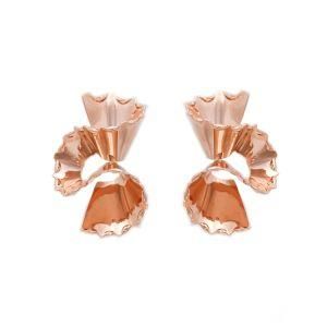 Fashion Accessories Women Jewelry Twist Metal Statement Earrings