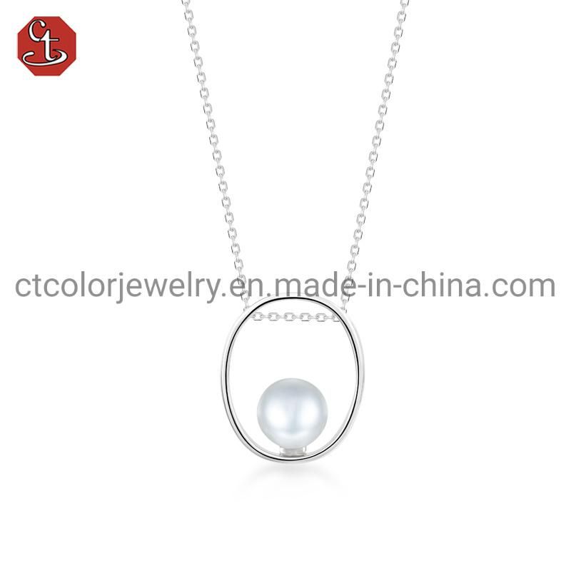 Custom Jewelry 925 Sterling Silver Jewelry Freshwater Pearl Fashion Pendant Necklaces For Women