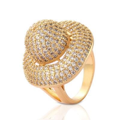 18K Gold Plated Stainless Steel Silver Fashion Women Engagement Finger Wedding Rings Jewelry Design
