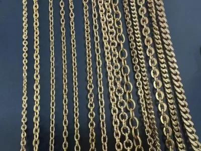 Brass Stainless Steel Metal Aolly Handabg Link Chain with High Quality for Jewelry Accessories