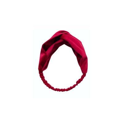 Oeko-Tex100 Solid Color Twisted Elastic Hairband Silk Headbands