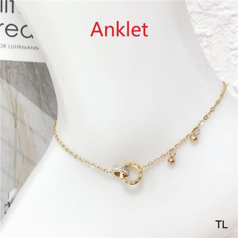Exquisite Ankle Gold Chain Anklet Suitable for Female Girls Stainless Steel Fashion Anklet