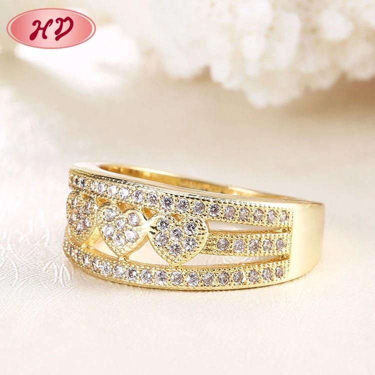 Hot Sale Fashion Design Gold Plated Indonesian Jewelry Ring Model