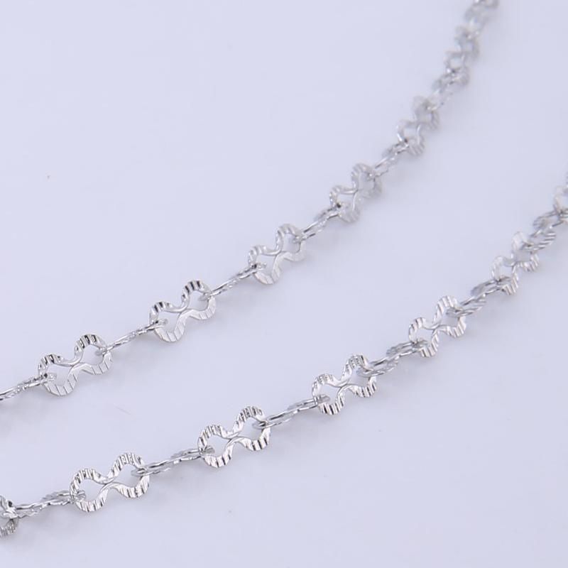 Wholesale Fashion Stainless Steel Jewelry Necklace Eight-Character Embossed Chain