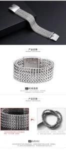 Fashion Design New Domineering Stainless Steel Chain Bracelet for Men