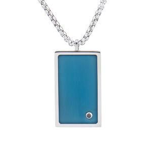 Stainless Steel Color Army Brand Pendant Necklace