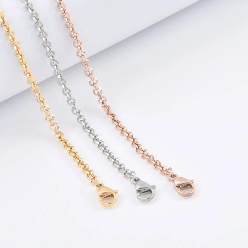 Fashionable Accessories Steel Belcher Link Triangle Wire Chain Necklace for Jewelry Design