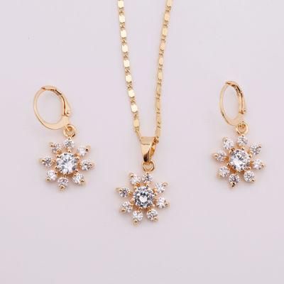 Costume Wholesale Fashion Imitation Gold Silver Stainless Steel Charm Jewelry with Earring Sets Pendant Necklace