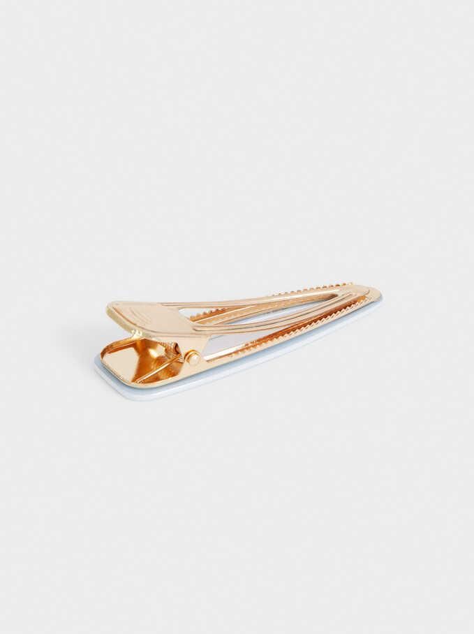 New Arrival Hair Accessories Light Blue Plain acrylic Hair Clip