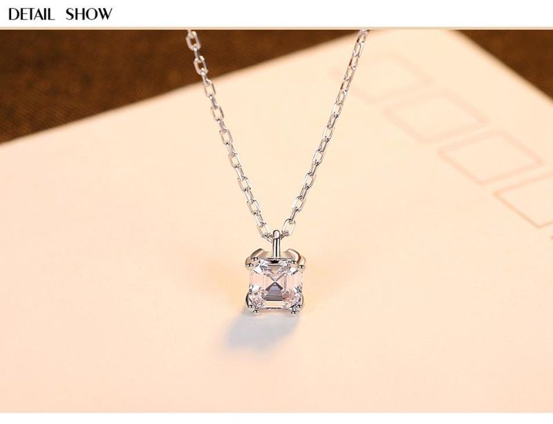 Fashion Silver Jewelry Zircon Pendant Women Necklace