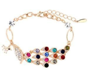 Fashion Metal Handmade Peacock Jewelry Bracelet Supplier (R057)