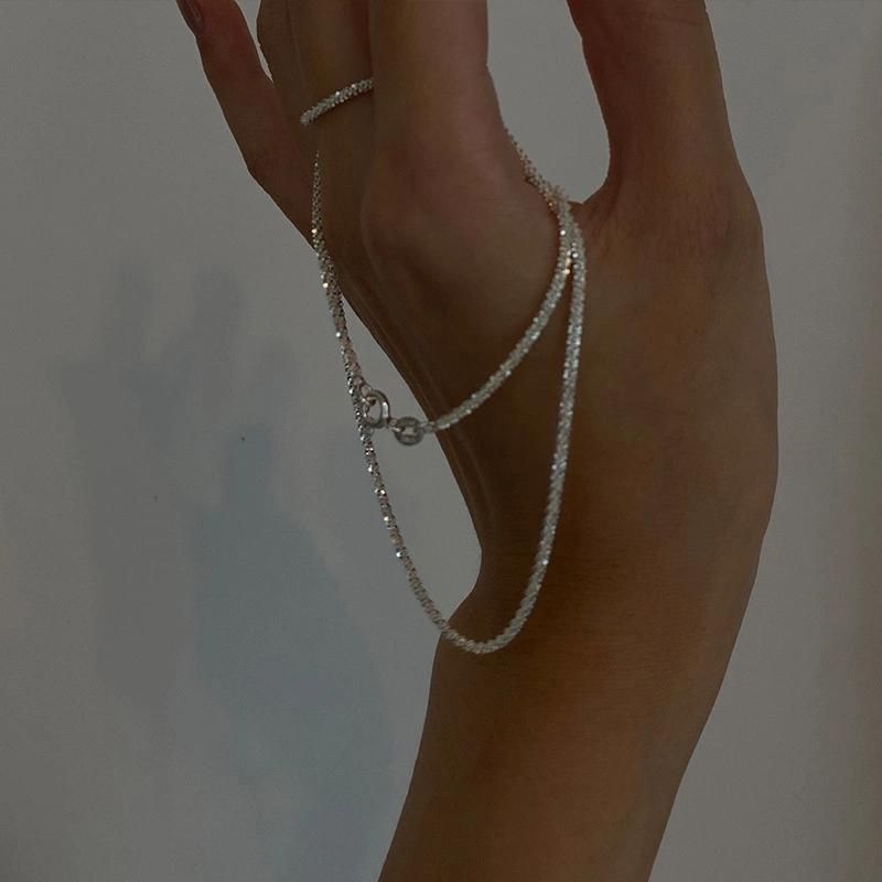 New Necklace 925 Sterling Silver Chain Jewelry Choker for Women