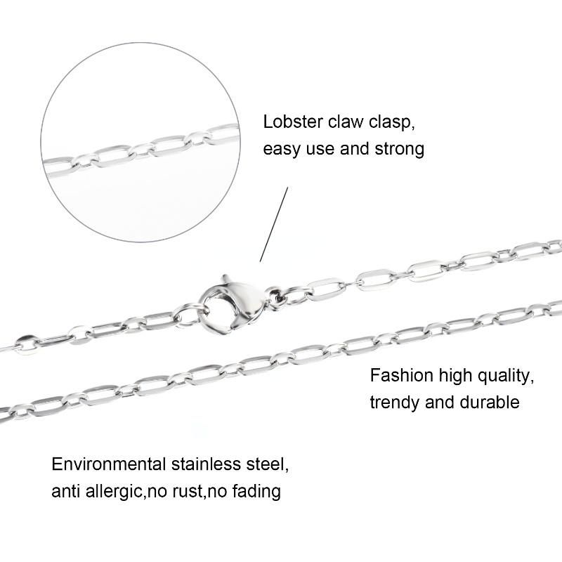 New Style Fashion Layering Necklaces Flat Long Short 1: 1 Cable Chain Bracelet Necklace Jewelry Design