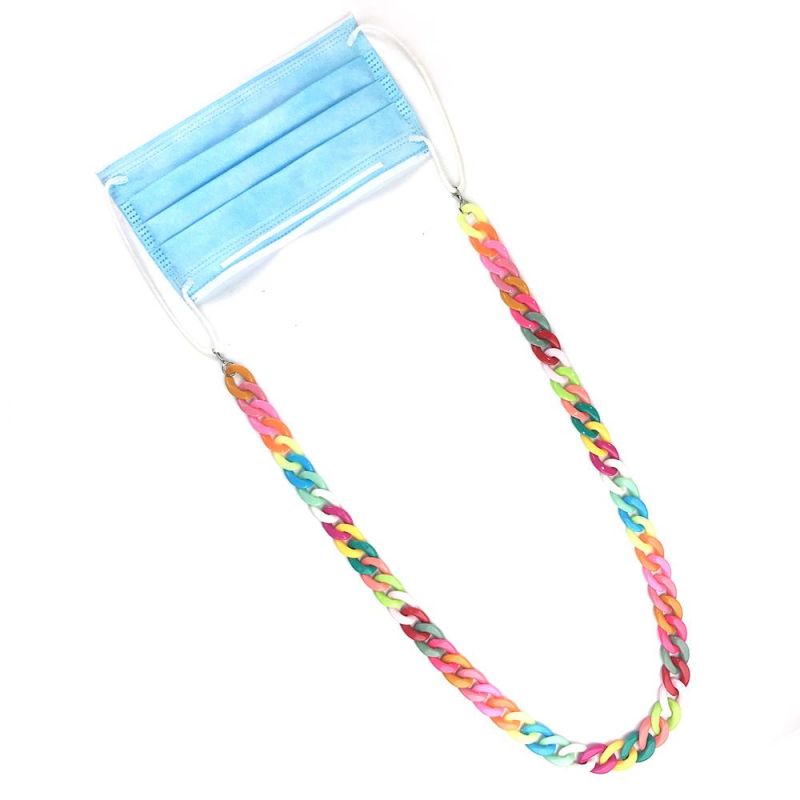 High Quality Matte Color Face Masking Acrylic Link Masking Chain for Kids