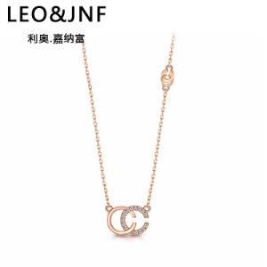 Wholesale Double C Necklace Female Clavicle Chain Plated with 18K Rose Gold