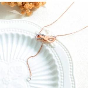 Fashion Jewelry Adjustable Women&#160; Stainless Steel Butterfly Tassel Drop Necklace&#160; &#160; &#160;