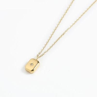 Manufacturer Custom 18K Gold Plated Shiny Necklace 2022 New Arrivals Fashion Jewelry Diamond Zircon Necklace 14K Gold Jewelry Wholesale