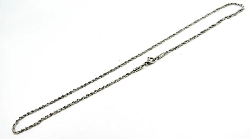 Wholesale Jewelry Twist Chain Necklace Stainless Steel Polished Surface Natural Color