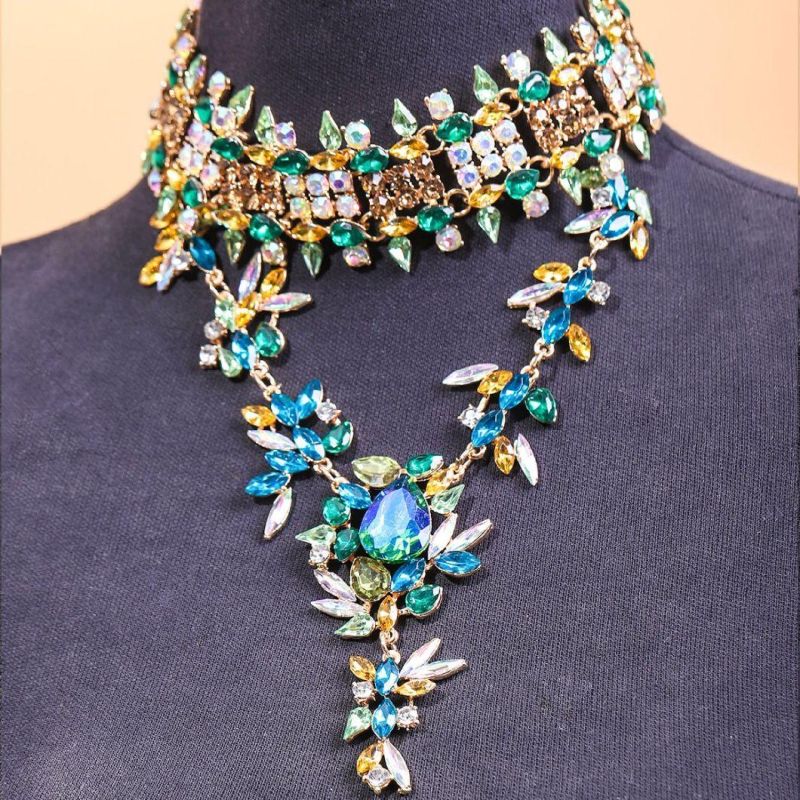 New Arrival Gold Plated Fashion Jewelry Alloy Statement Necklace Bohemian Women Necklace