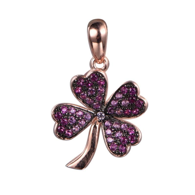Pave Setting Clover Hotsale Gift for Her 925 Sterling Silver Pendant