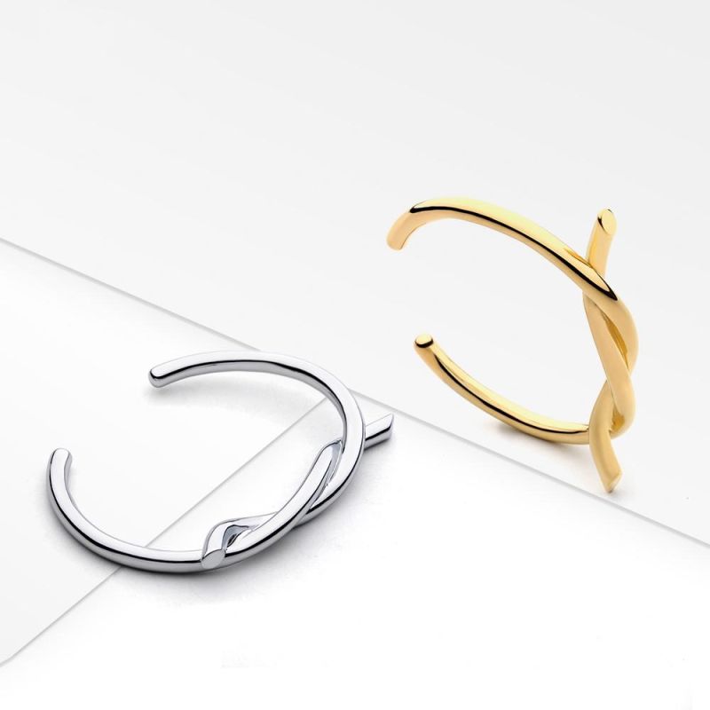 Women Fashion 100% Brass Knot Bangle Cuff Bracelet