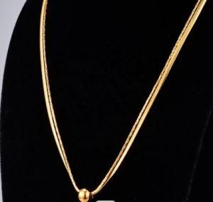 Wholesale Women Minimalist Stainless Steel Gold Plated Snake Chain Jewelry Necklace