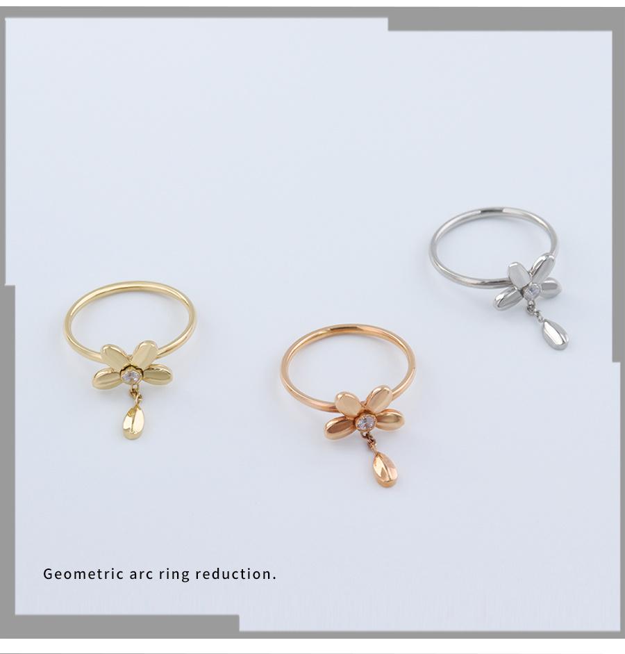 Women′s Beautiful Flower Diamond Core Ring