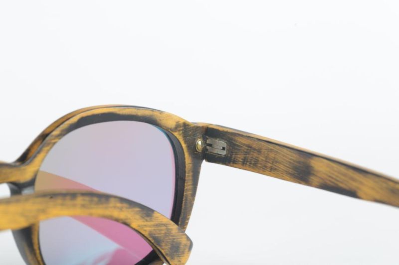 Hot Novelty Items Custom Happy New Year Gift Wooden Sunglasses