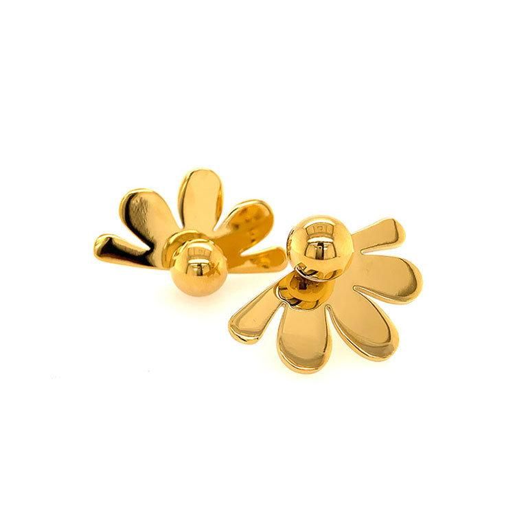 Daisy Flower Stud Summer Gold Earrings for Women