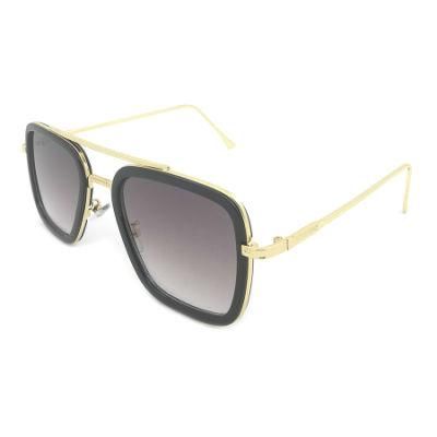 Sunglasses Square Metal Frame Gradient Lens Sunglasses Men