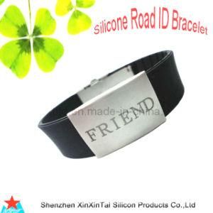 Laser Engraved Silicone id Bracelet (XXT10018-9)