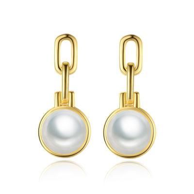 Jewelry Fashion Silver Earring with Pearl Ear Stud