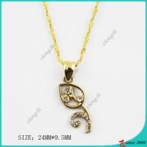 Gold Tone Leaf Alloy Necklace (PN)