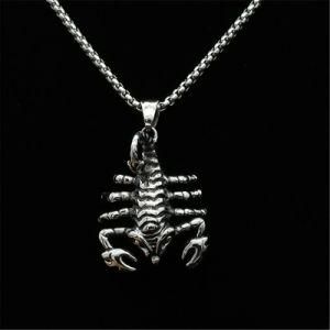 Men Jewelry Spirit Animal Necklace Retro Style Stainless Steel Scorpion Pendant Necklace