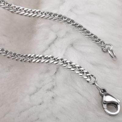 Fashion Jewelry Chain Stainless Steel Necklace Bracelet Design Layering Cuban Jewellery for Men Handcraft Gift Design