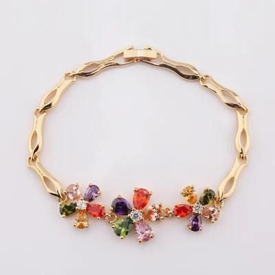 18K Gold Plated Fashion Charm Bracelet Jewelry for Women