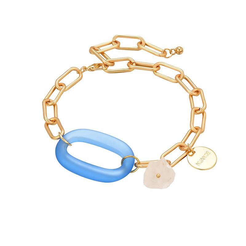 Street Fashion Unisex Style Rectangular Copper Chain Bracelet Jewelry