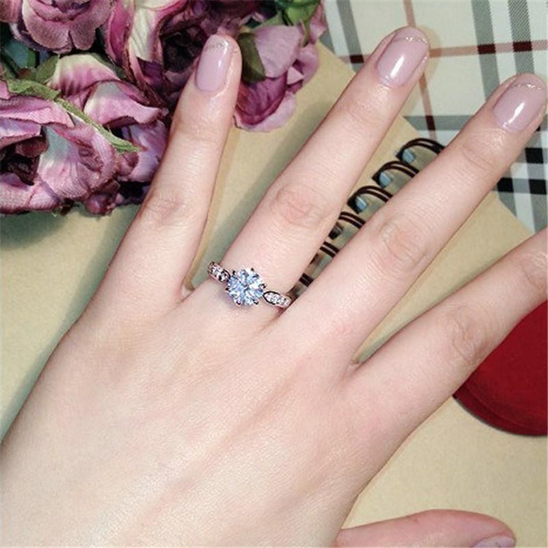 High Quality Zircon Engagement Rings Women Fashion Jewelry Wedding Ring