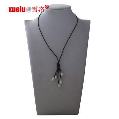 Fashion Leather Tessels Natural Cultured Pearl Necklace Wholesale