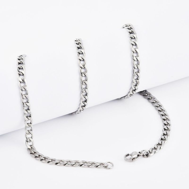 Custom Necklace Jewelry Nk Chain Fashion Design Anklet Bracelet Making Accessories Stainless Steel Hip Hop Men′s Jewelry