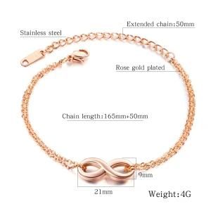 Fashion Women Love Jewelry Infinite Endless Adjuestale Stainless Steel Bracelet &#160;