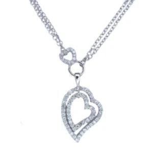 Sterling Silver Diamond-Accent Heart Necklace Pendant